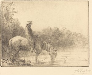 Bir Nehri Geçmek (Le gue) by Alphonse Legros