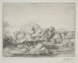 Gölün yakınında Hamlet by Alphonse Legros