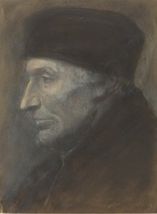 Kafatası Olan Bir Adamın Başı. by Alphonse Legros