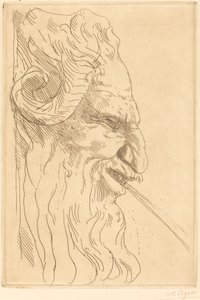 Bir Satyr Başkanı (Bir Satyr Başkanı) by Alphonse Legros