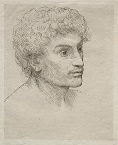 Genç Bir Adamın Başı by Alphonse Legros