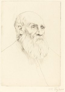 Yaşlı Bir Adamın Başı (Etude de tete) by Alphonse Legros