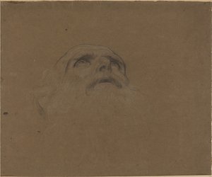 Yaşlı Bir Adamın Başı by Alphonse Legros