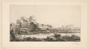 Nehirdeki Çiftlik: Akşam Etkisi by Alphonse Legros