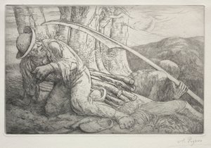 Ölüm ve Oduncu (5. Plaka) by Alphonse Legros