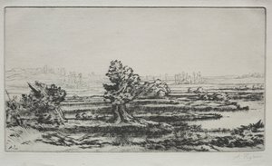 Manzara. by Alphonse Legros
