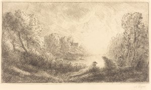 Manzara: Gün Doğumu by Alphonse Legros