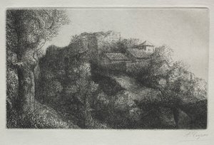 Binalar ile manzara. by Alphonse Legros
