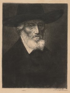 Thomas Carlyle'ın Büyük Portresi by Alphonse Legros