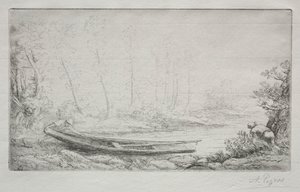 Sislerde balık tutmak için hareket by Alphonse Legros
