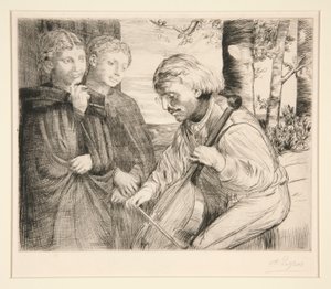 kemancı by Alphonse Legros