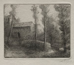 Değirmen Köprüsü. by Alphonse Legros