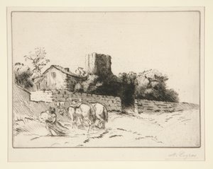 Le mur du presbytere (Rahibin Duvarı) by Alphonse Legros