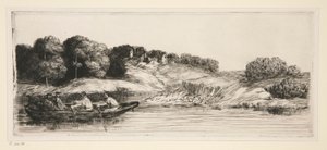 Tekne ile Manzara (1. plaka) by Alphonse Legros