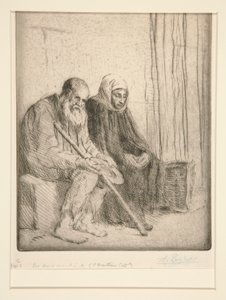 İki Dilenci (İki Dilenci) by Alphonse Legros