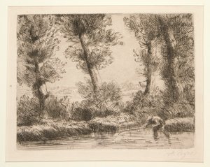 Les bords de la Liane (Liane Kıyıları) by Alphonse Legros