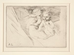 Mab ve Cupidon (Mab ve Cupid) by Alphonse Legros