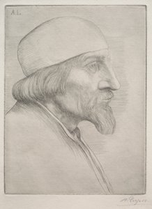 Kafatası olan adam. by Alphonse Legros
