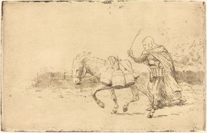 Boulogne Sütçü Kızı, 1. plaka Laitiere a Boulogne. by Alphonse Legros