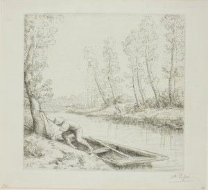 nehirde sabah by Alphonse Legros