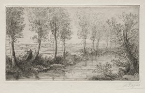 Değirmenin yanında. by Alphonse Legros