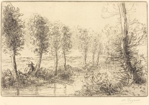 Mill Pres du moulin yakınında. by Alphonse Legros