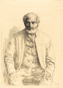 Yaşlı adam oturmuş (Vieillard assis) by Alphonse Legros