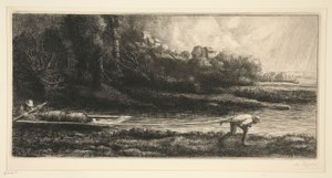 Tekne Manzarası by Alphonse Legros