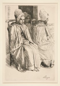Paysannes des Environe de Boulogne (Boulogne Mahallesinde Köylü Kadınlar) by Alphonse Legros