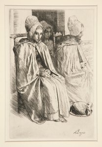 Boulogne Mahallesinde Köylü Kadınlar by Alphonse Legros