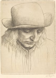 Yuvarlak Şapkalı Köylü by Alphonse Legros