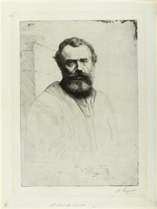Sanatçının Portresi by Alphonse Legros