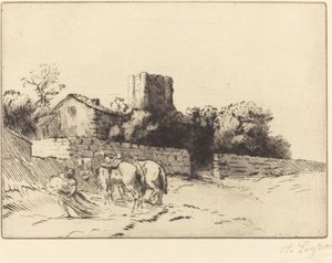 Rahip Duvarı (Le mur du presbytere) by Alphonse Legros