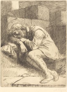 uyuyan dilenci by Alphonse Legros