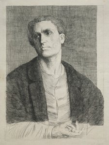 Bir Adamın Kafasının İncelenmesi by Alphonse Legros