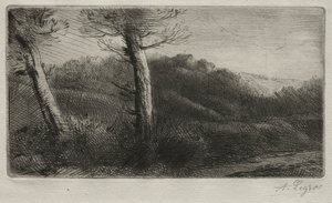 Gün batımı. by Alphonse Legros
