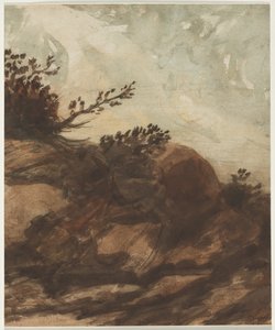 Tepenin Üzerinde Gün Batımı by Alphonse Legros