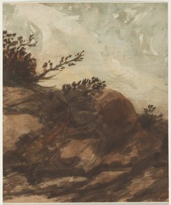 Tepede Gün Batımı, 1800'lerin son yarısı. by Alphonse Legros