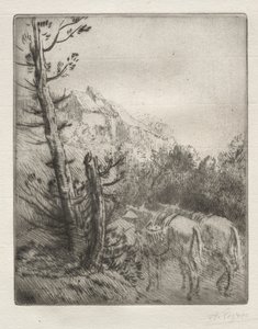 Tepedeki Çiftlik. by Alphonse Legros