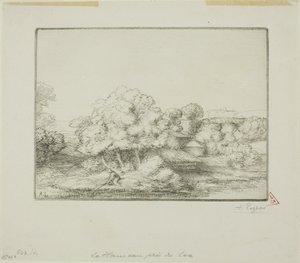 Göl kenarındaki Hamlet by Alphonse Legros