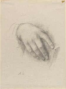 Sanatçının Kızının Eli. by Alphonse Legros