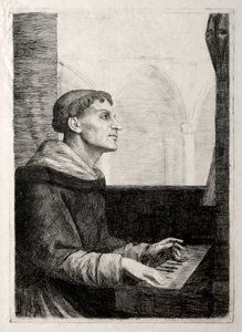 Organdaki Keşiş by Alphonse Legros