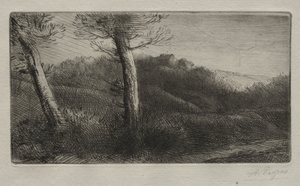Çimlere Uzanmış Gezgin by Alphonse Legros