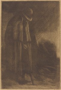Sığınak alan gezgin by Alphonse Legros