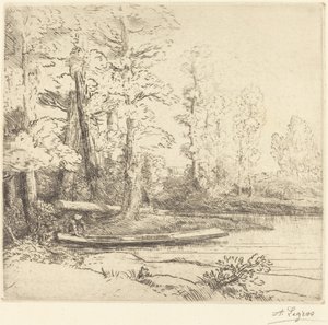 Su Kenarındaki Ağaçlar by Alphonse Legros