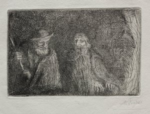 iki çoban by Alphonse Legros