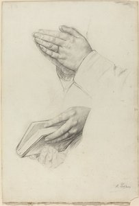 İki El Çalışması. by Alphonse Legros