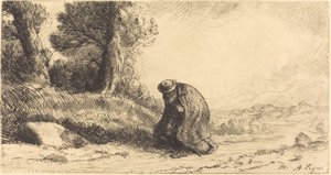 Vagabond Bir Şeritte Hareket Etmek Bir şerit boyunca hareket eden bir serseri. by Alphonse Legros