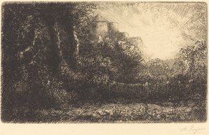Bir Şato Görünümü (Chateau de Poillet) by Alphonse Legros