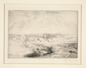 Village de Wimille, pres Boulogne (Boulogne yakınlarındaki Wimille Köyü) by Alphonse Legros